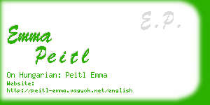 emma peitl business card